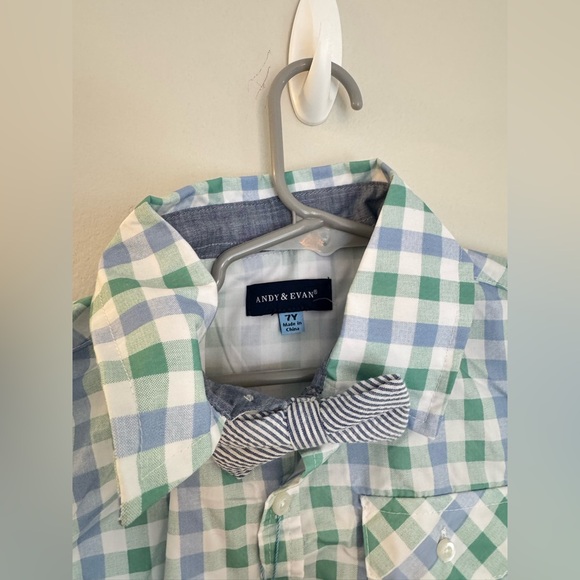 NWT Andy & Evan Boys Gingham Button Down - Size 7 - Picture 4 of 6